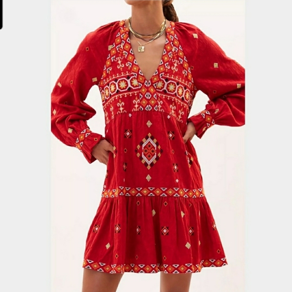 Anthropologie BNWOT Embroidered Tunic dress - Picture 7 of 14